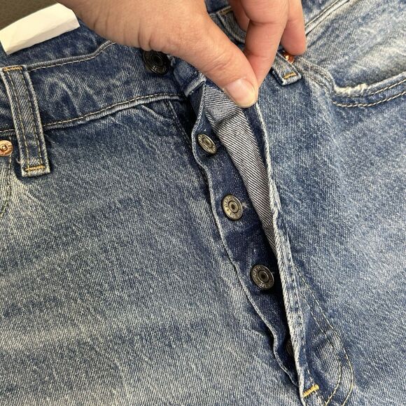 GAP Jeans Womens Cheeky Straight High Rise 30 / 10R Jeans NWT Button Fly Chrty - Picture 6 of 14